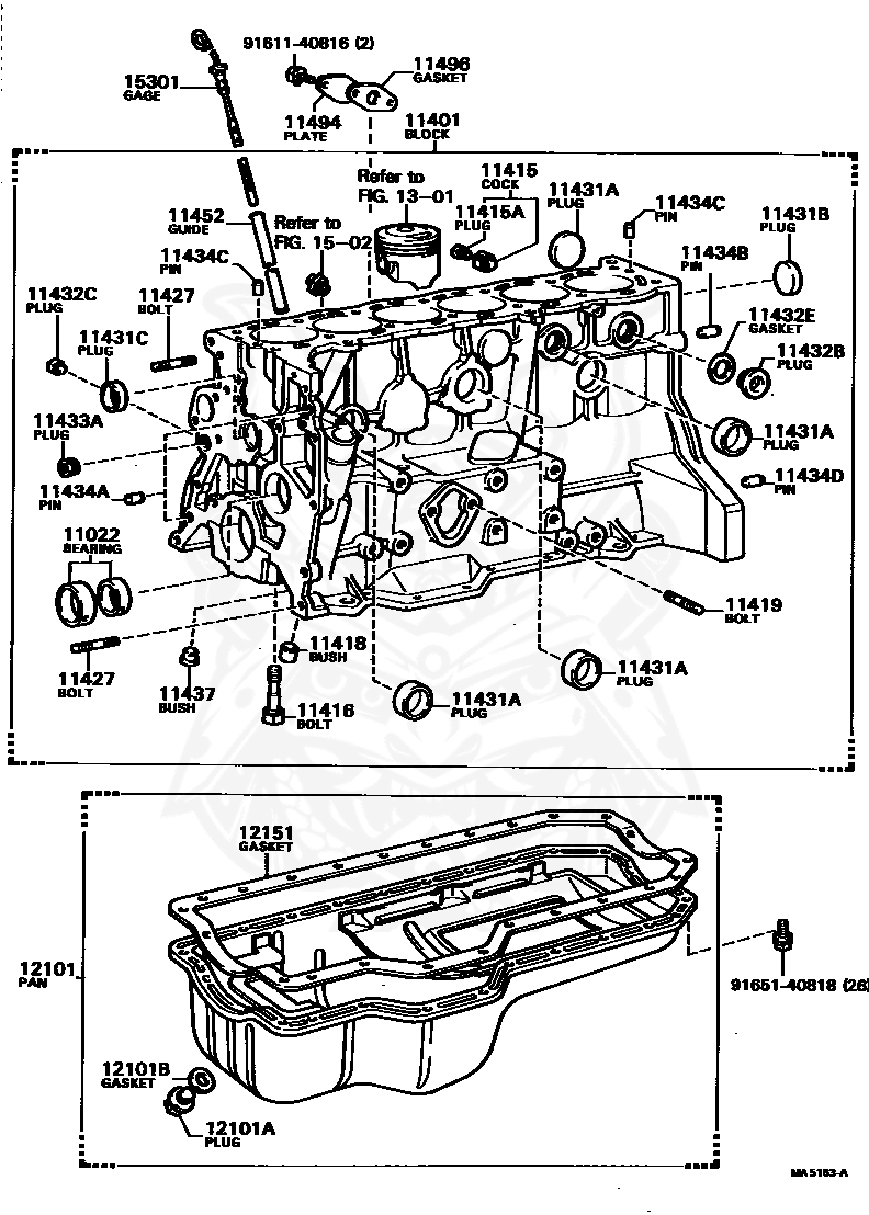 96411-43500 - Toyota - Metal Plug, No.1 (for Cylinder Block) - Nengun ...