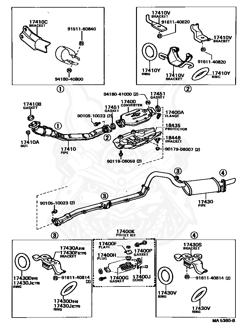 17430-13160 - Toyota - Tail Pipe Assy, Exhaust - Nengun Performance