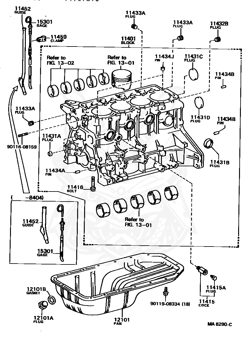 96411-43500 - Toyota - Metal Plug, No.1 (for Cylinder Block) - Nengun ...