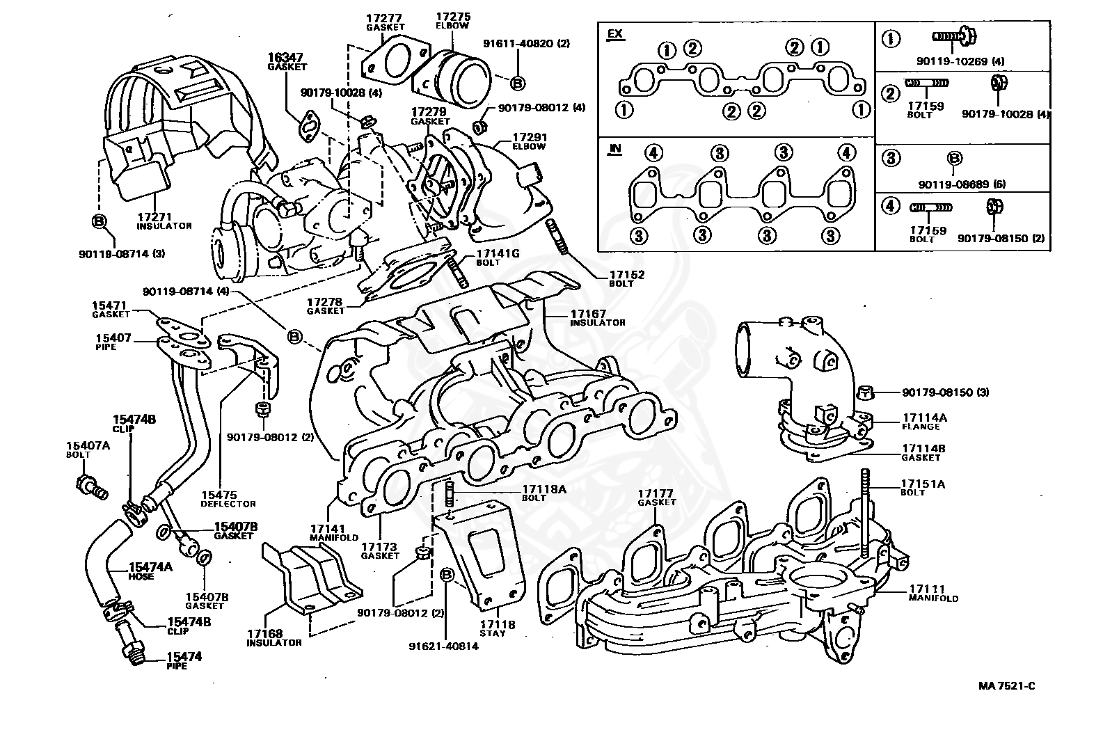 16347-28010 - Toyota - Gasket, Water By-pass - Nengun Performance