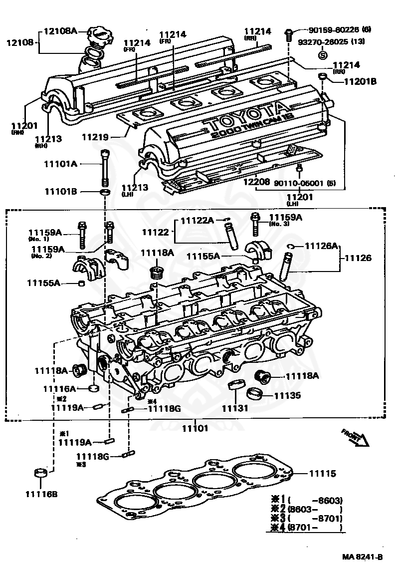 11229-88360 - Toyota - Gasket, Cylinder Head Cover, No. 2 - Nengun 