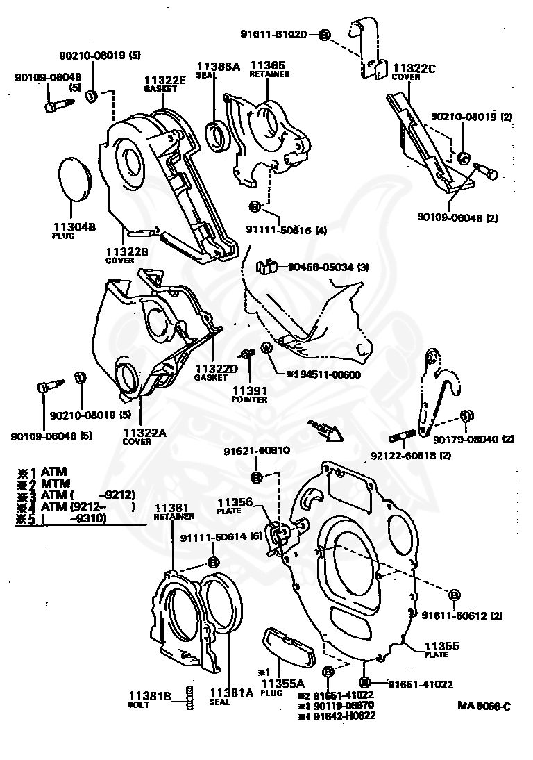 11321-64020 - Toyota - Cover, Timing Belt, No.1 - Nengun Performance