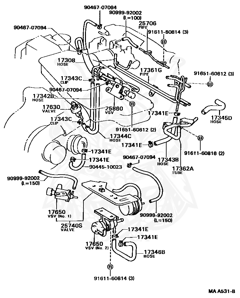 90999-92002 - Toyota - Hose - Nengun Performance