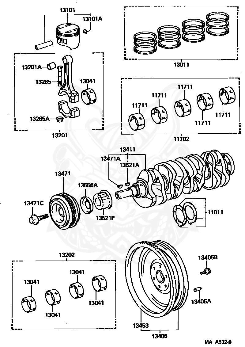 90250-08054 - Toyota - Pin, Straight (for Manual Transmission Case ...