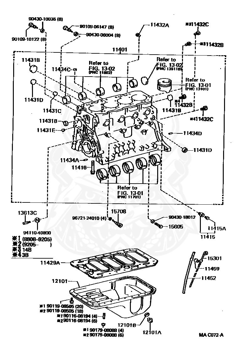 96411-43500 - Toyota - Metal Plug, No.1 (for Cylinder Block) - Nengun ...