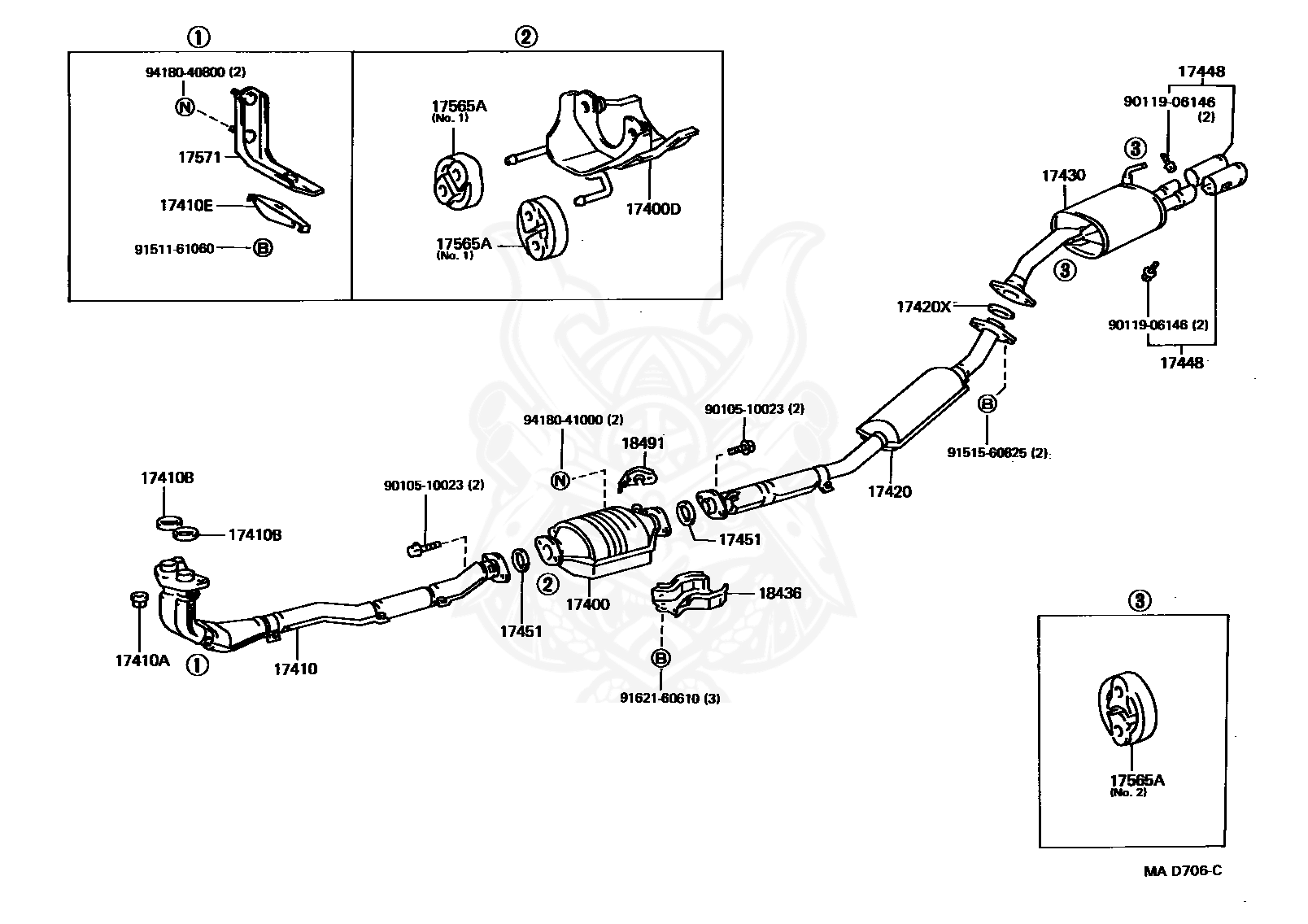 17410-11460 - Toyota - Pipe Assy, Exhaust, Front - Nengun Performance