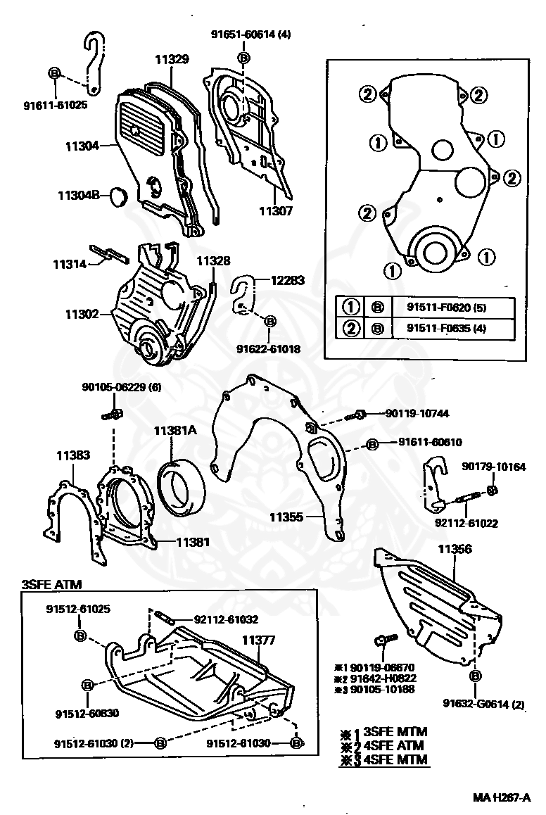 11302-74011 - Toyota - Sub-assy Cover, Timing Chain Or Belt 