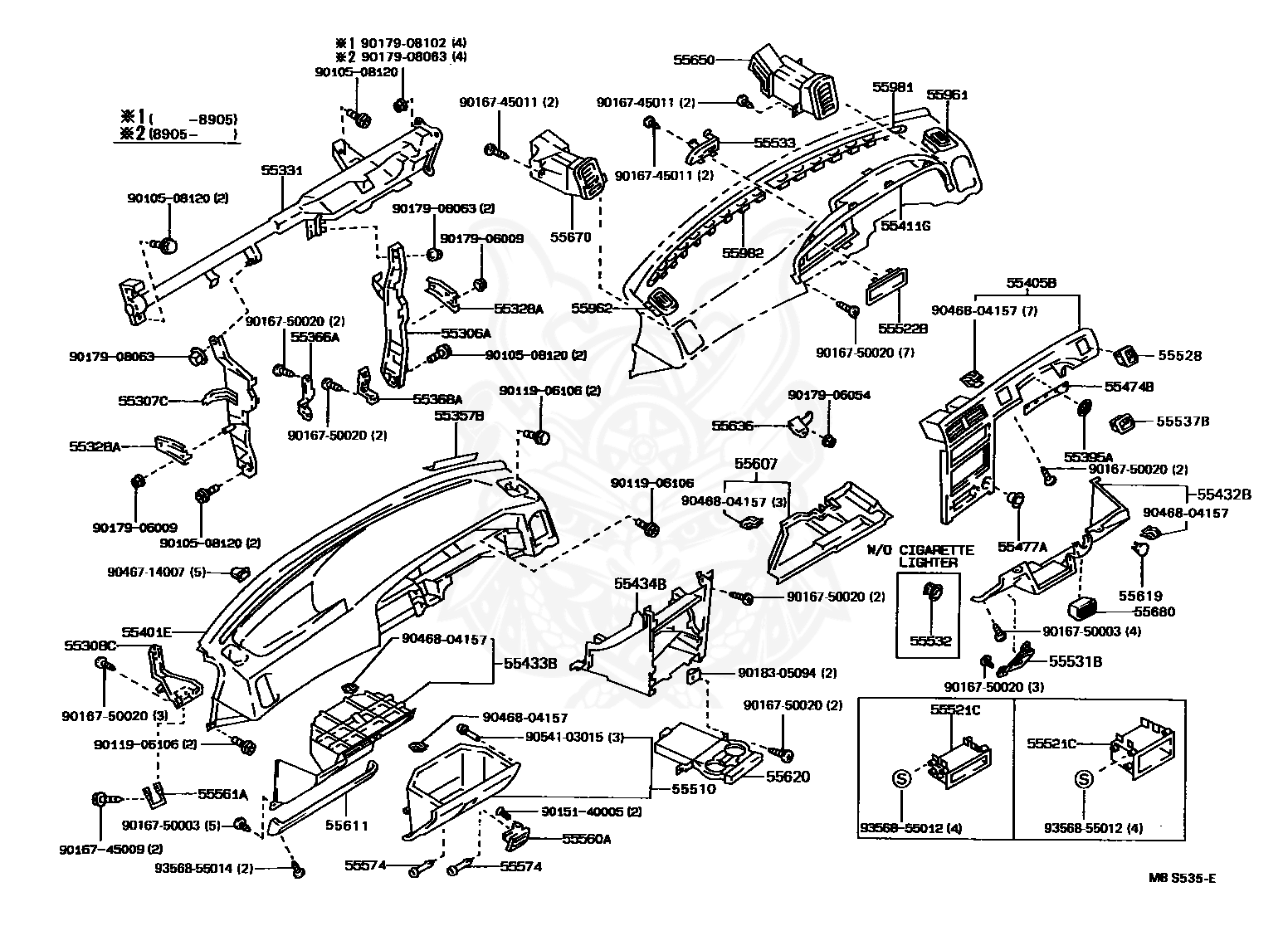 55401-12230-03 - Toyota - Pad Sub-assy, Instrument Panel Safety 