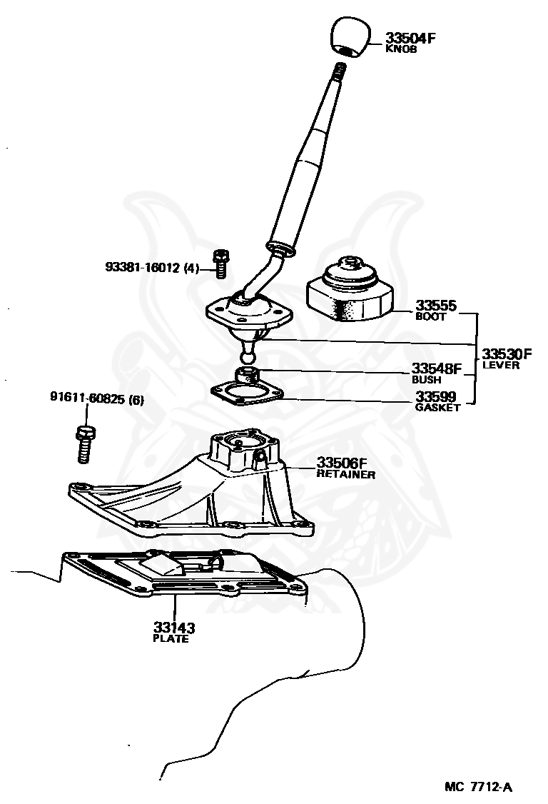 33504-24010-04 - Toyota - Knob Sub-assy, Shift Lever - Nengun 