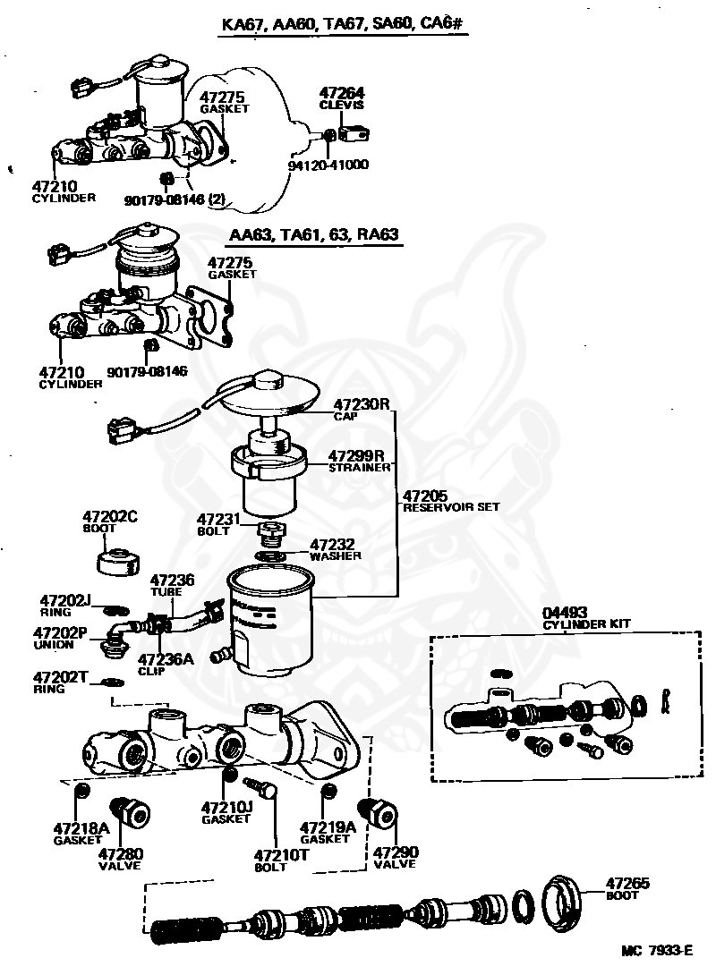 04493-20100 - Toyota - Cylinder Kit, Brake Master - Nengun Performance