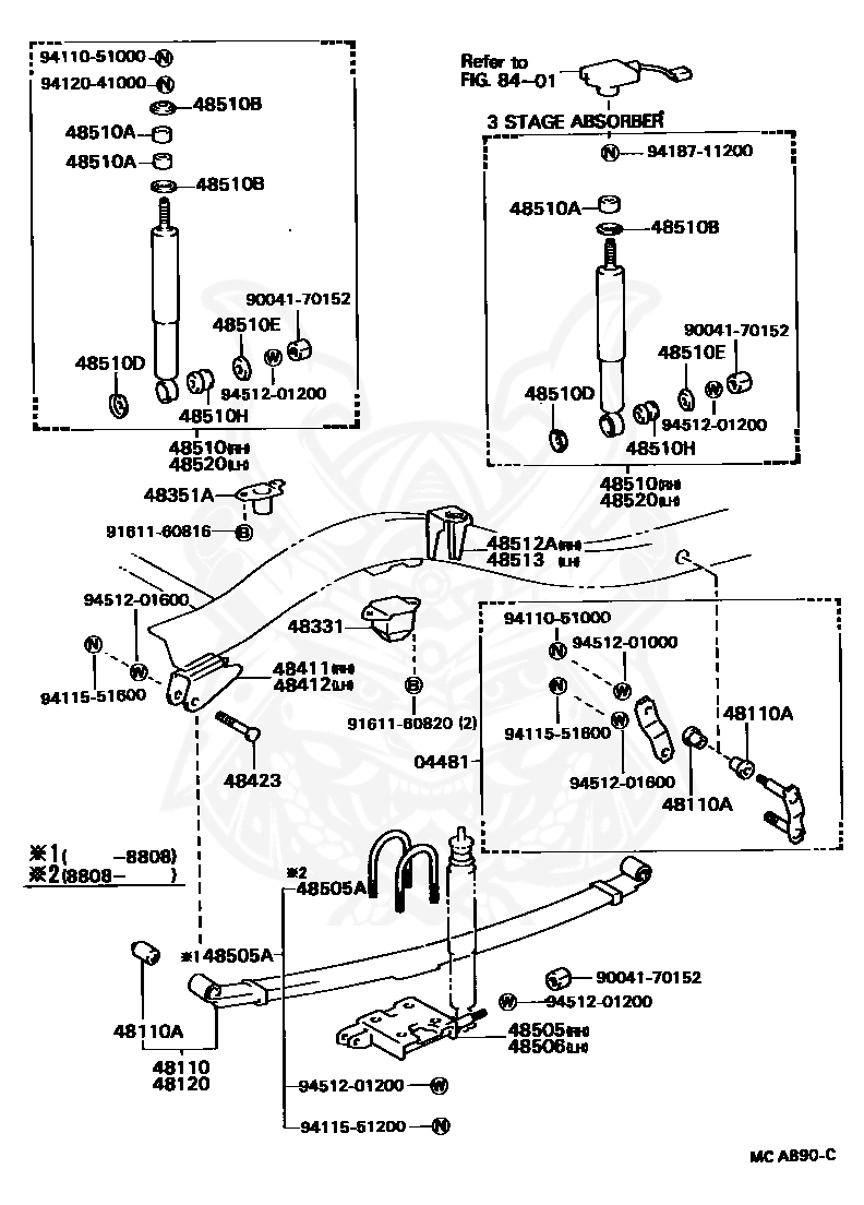 90385-16001 - Toyota - Bush (for Rear Shock Absorber) - Nengun Performance