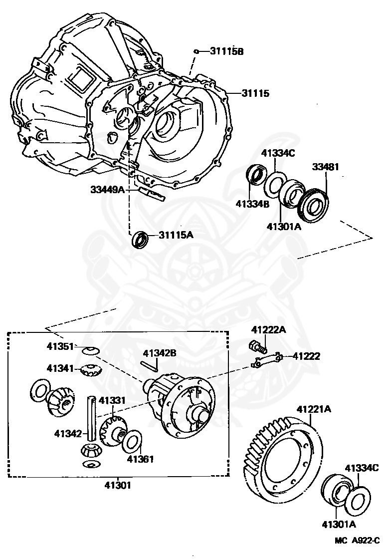 Toyota 33481-33010 Speedometer Drive Gear