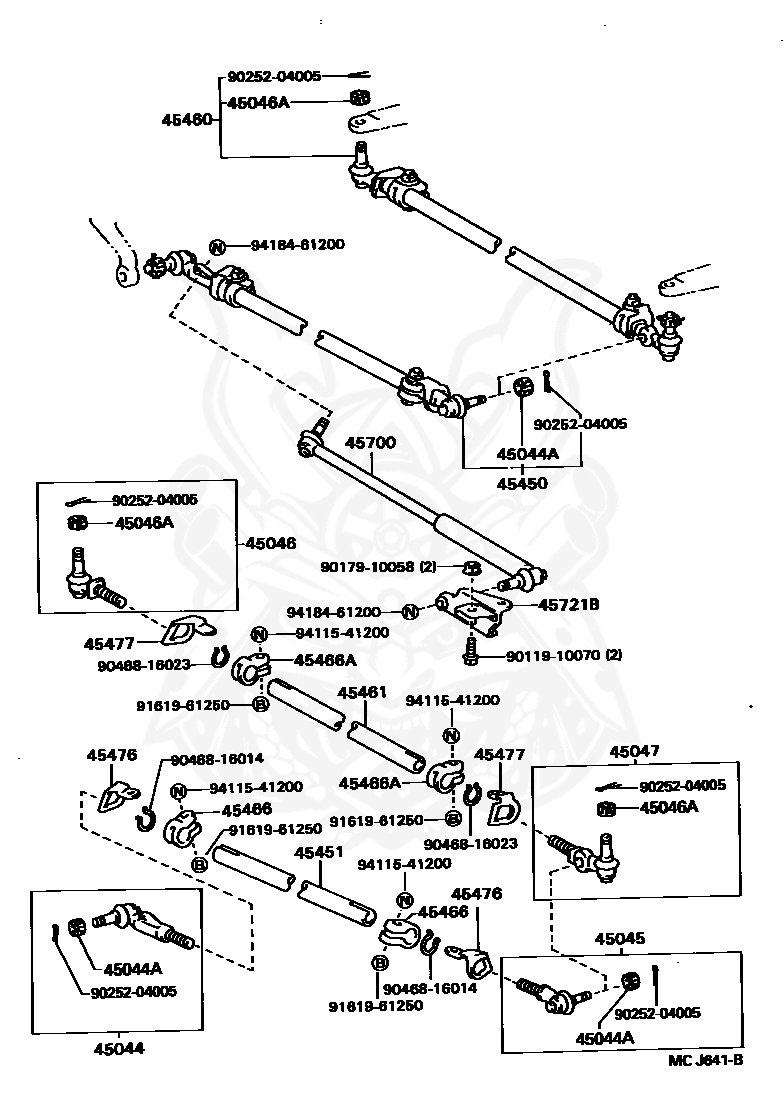 91619-61250 - Toyota - Bolt (for Transmission Housing And Engine ...