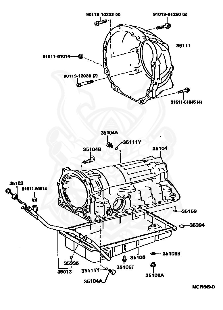 35106-24020 - Toyota - Pan Sub-assy, Automatic Transmission Oil 