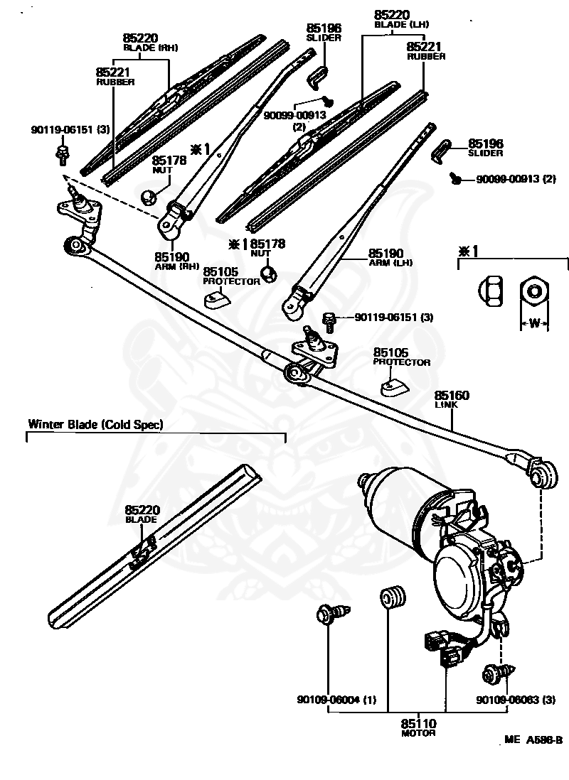 85221-30080 - Toyota - Blade, Windshield Wiper - Nengun Performance