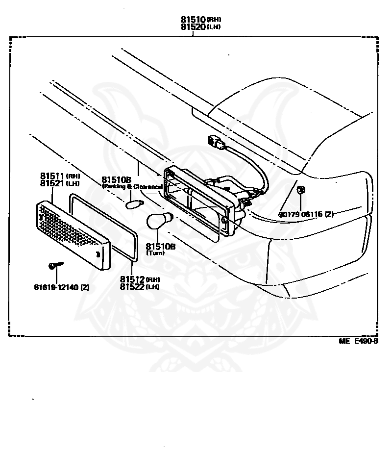 81521-22221 - Toyota - L/H Lens front turn - Nengun Performance