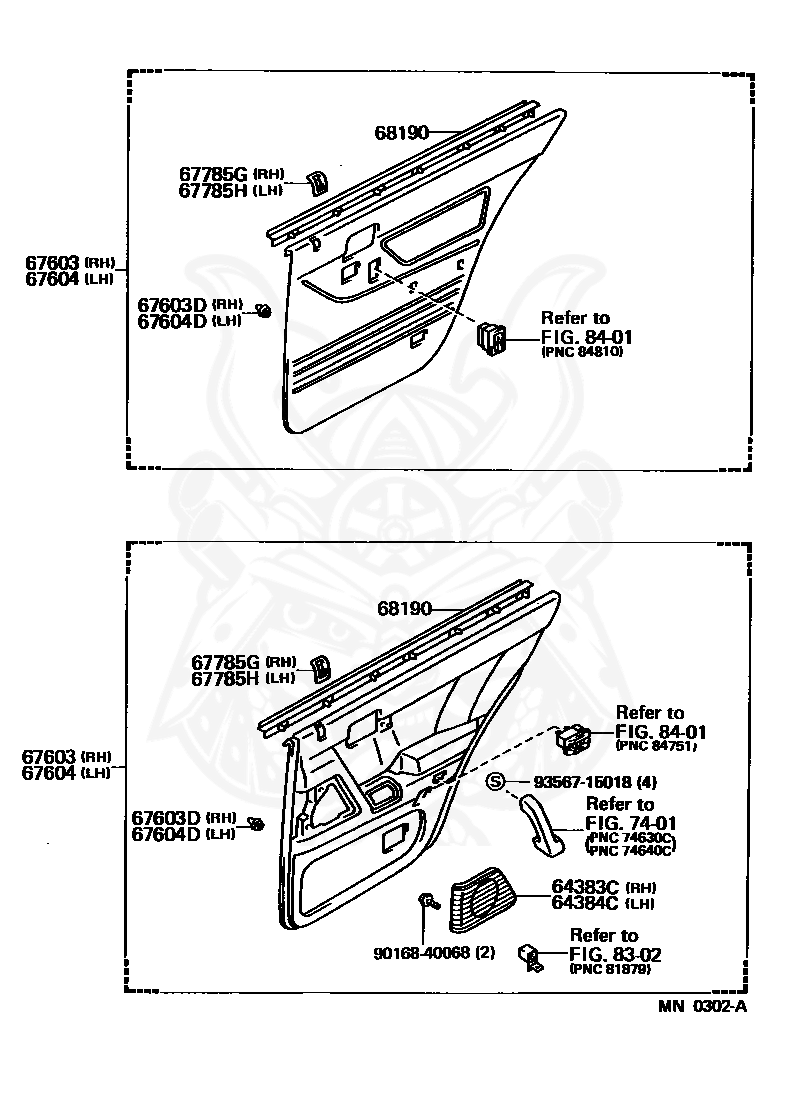 67771-12050 - Toyota - Retainer, Door Trim, Lh - Nengun Performance