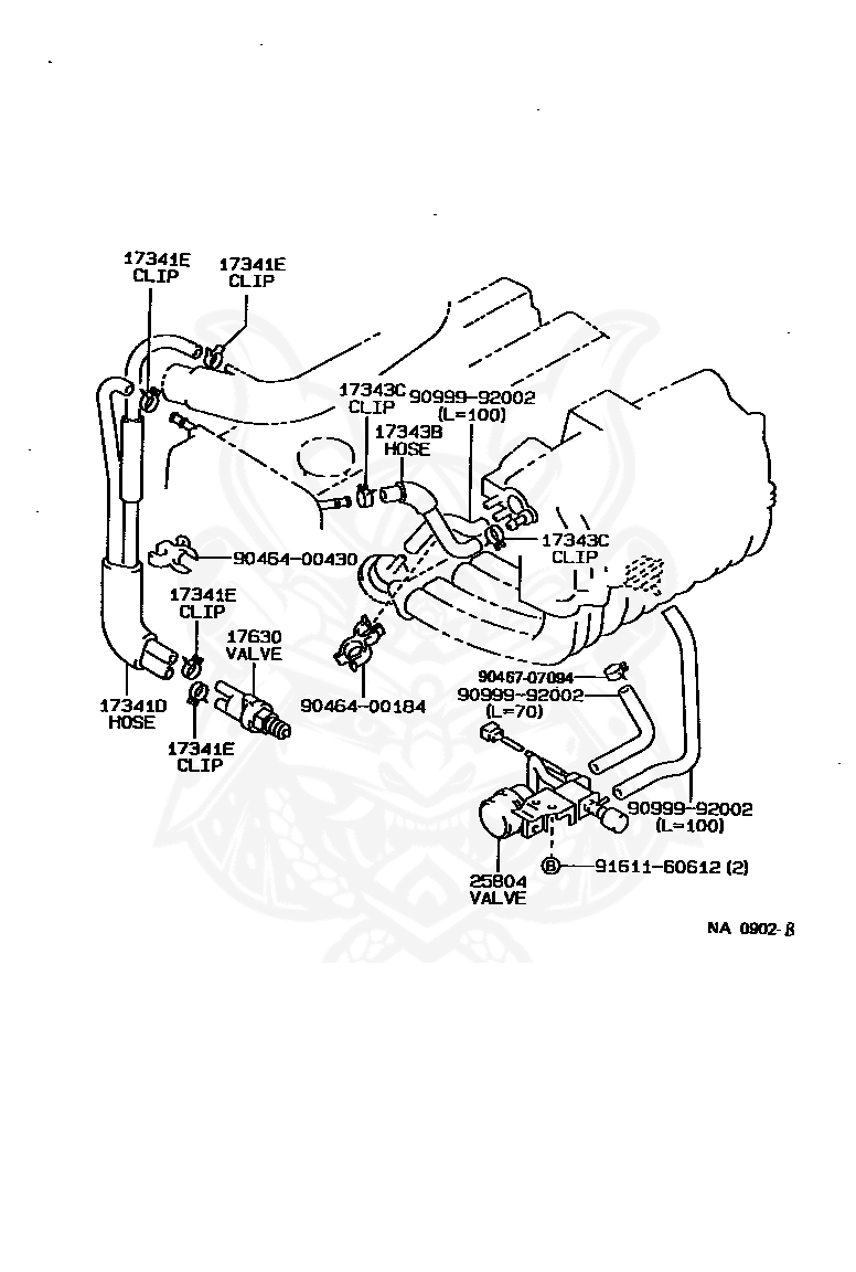 90999-92002 - Toyota - Hose - Nengun Performance