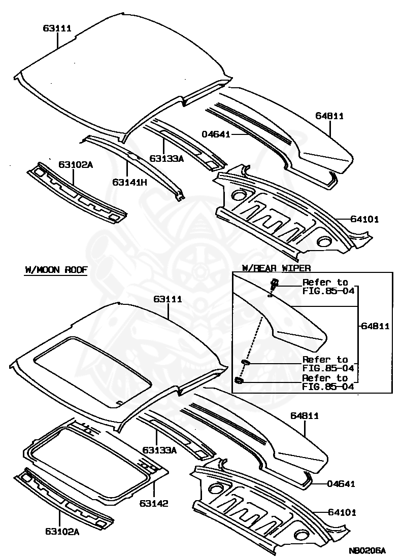 04562-12010 - Toyota - Dam Kit, Windshield Glass - Nengun Performance
