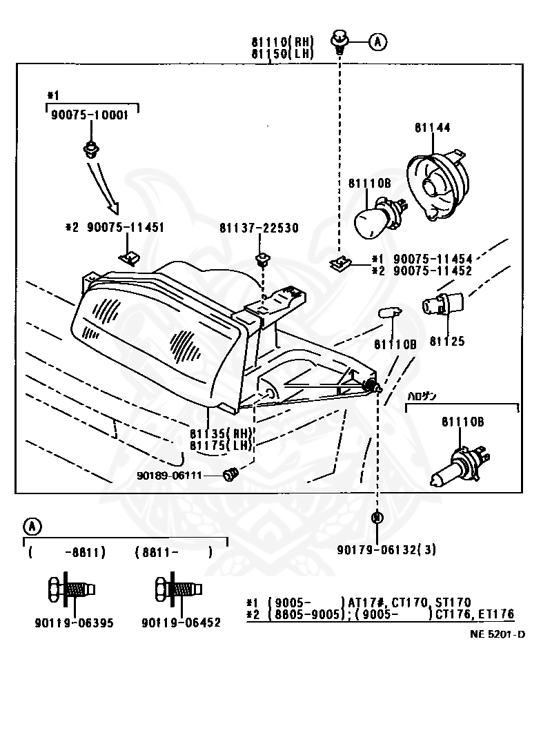 81110b лампа toyota