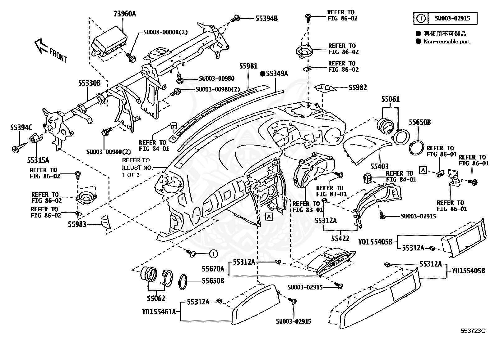 SU003-06615 - Toyota - Panel Sub-assy, Instrument Cluster Finish 