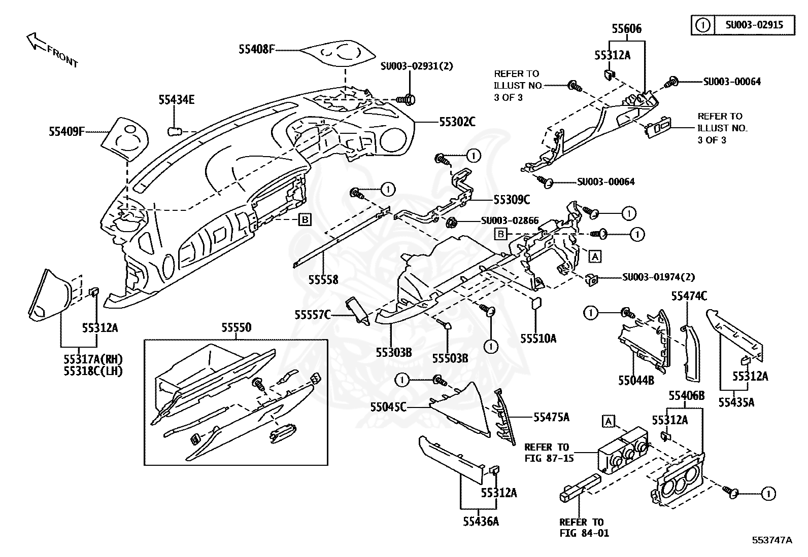 SU003-06131 - Toyota - Garnish, Instrument Cluster Finish Panel 