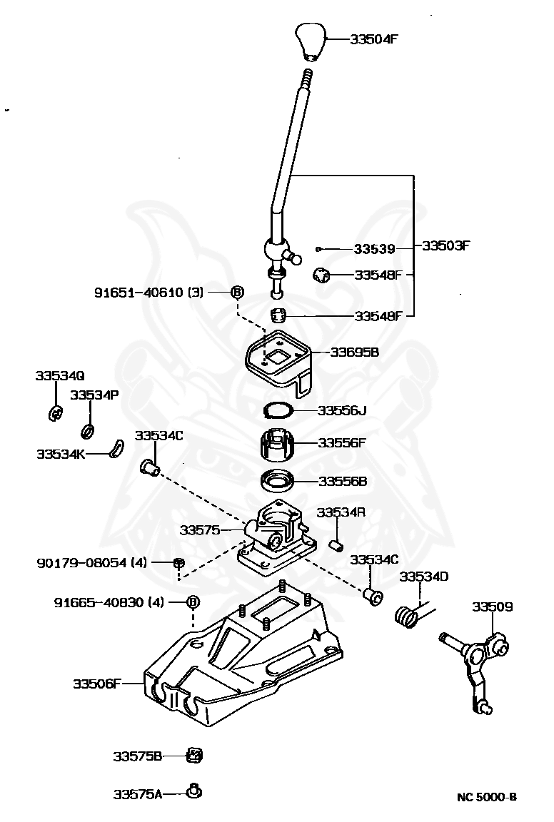 33548-12021 - Toyota - Bush, No.1, Shift Lever (for Floor Shift 