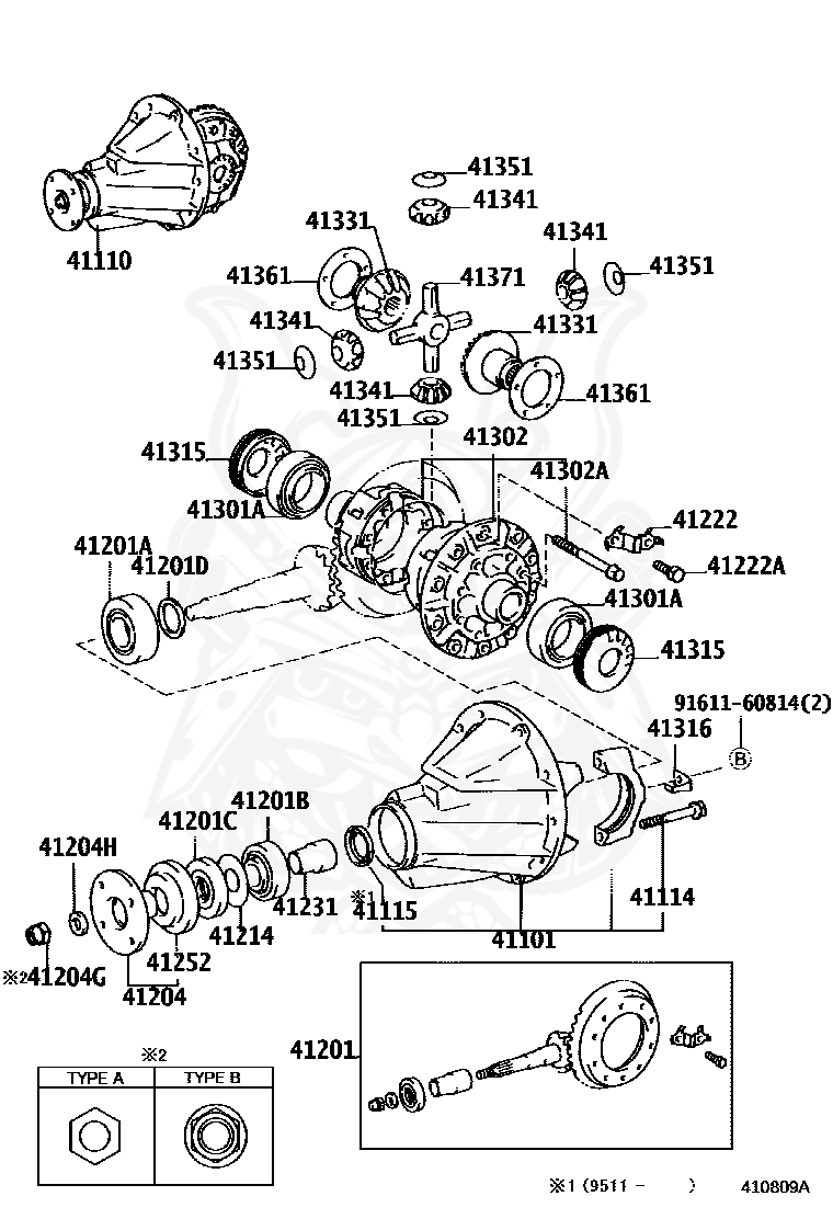 Toyota - Bearing (for Front Differential Case)
