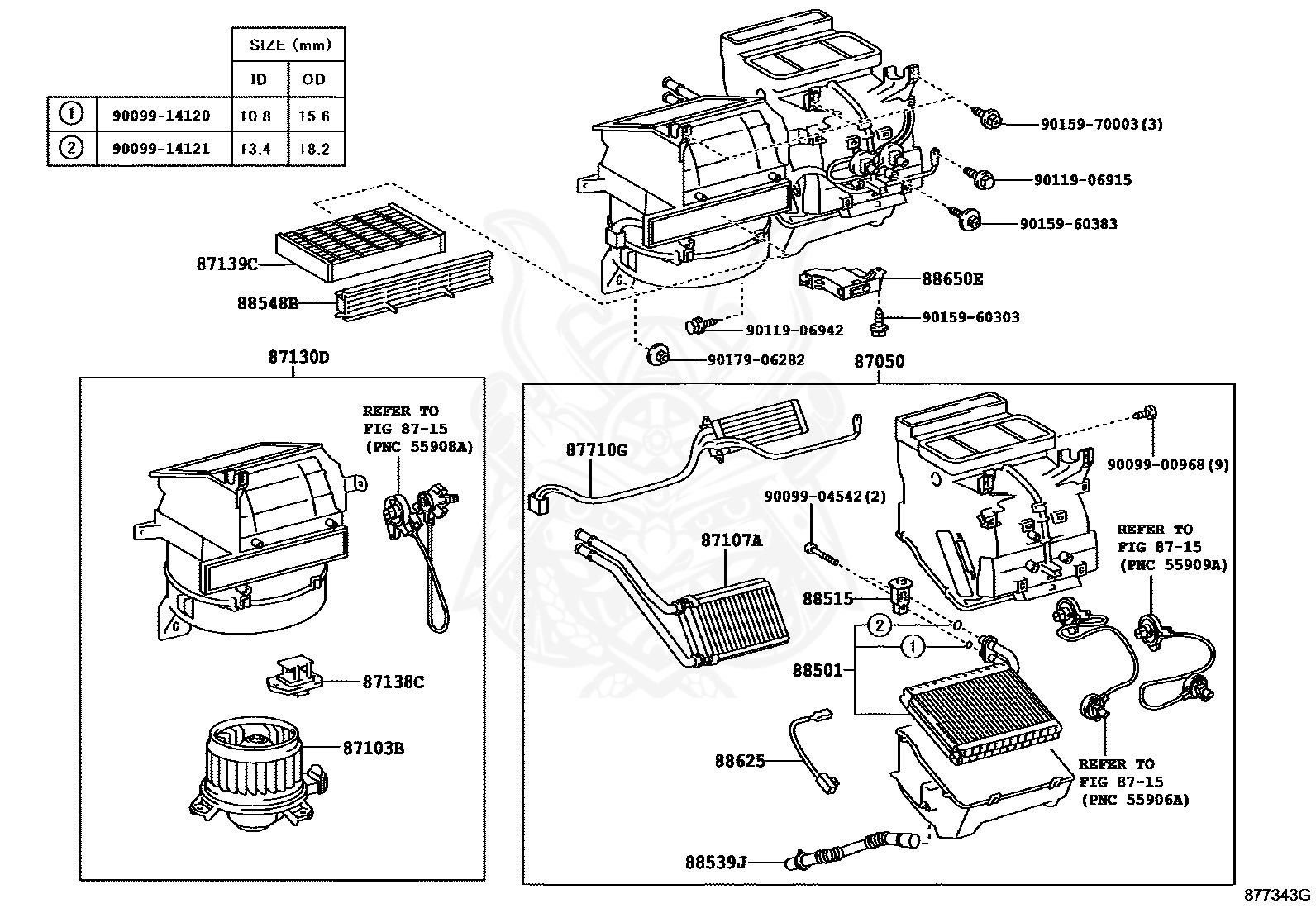 Toyota - O-ring, Cooler Evaporator No.1(discharge)
