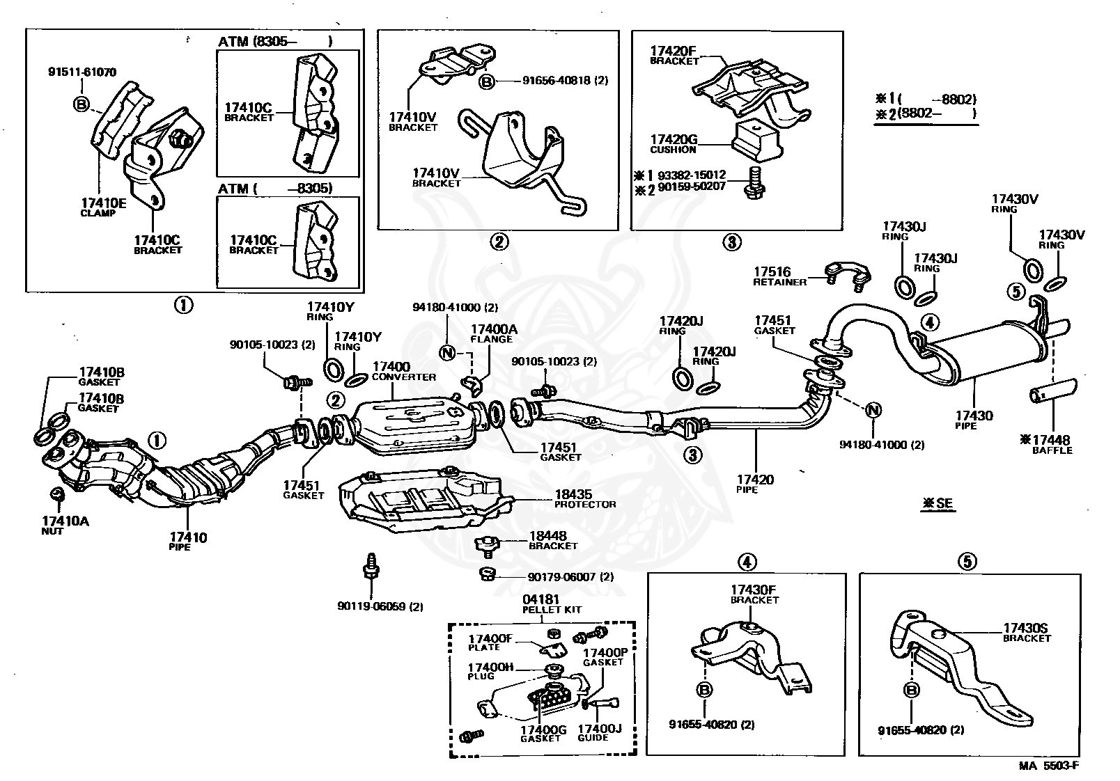 Toyota - Gasket, Exhaust Pipe, Center