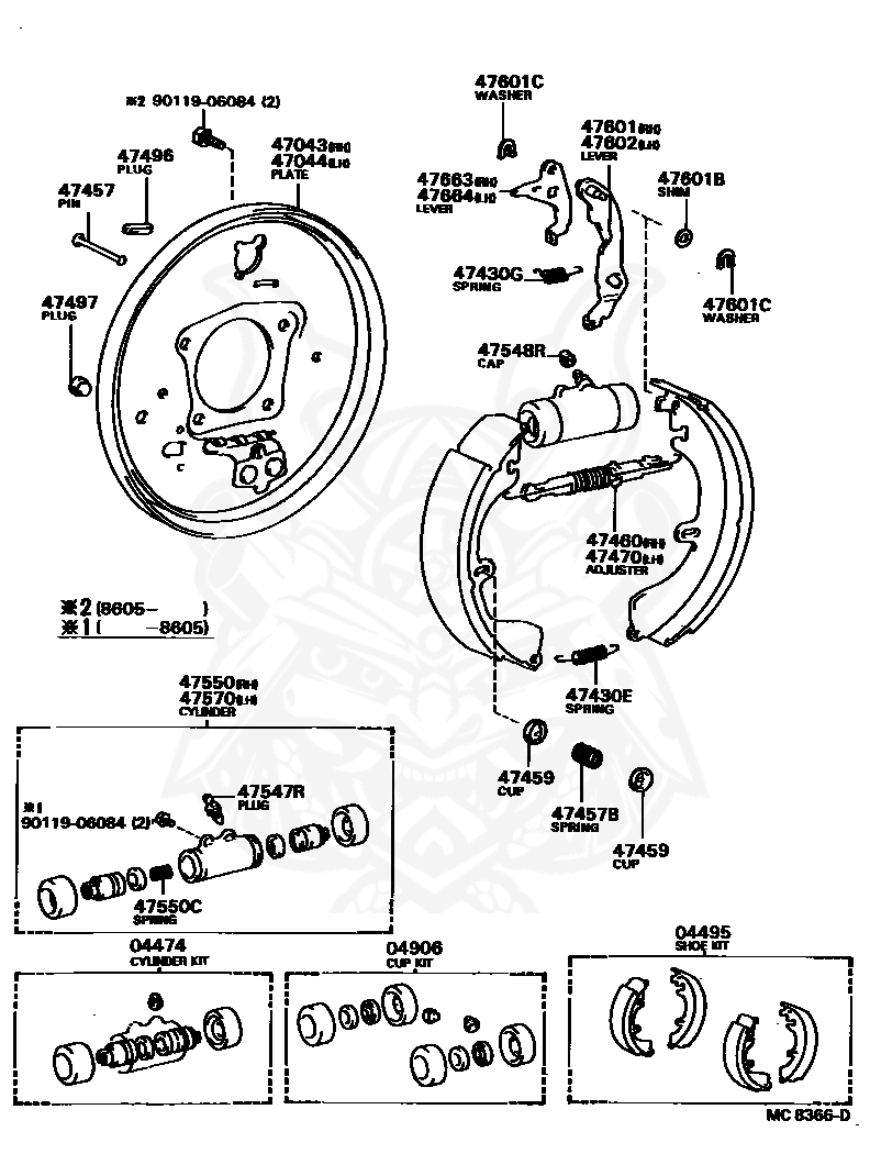 Toyota - Plug, Hole (for Rear Brake)