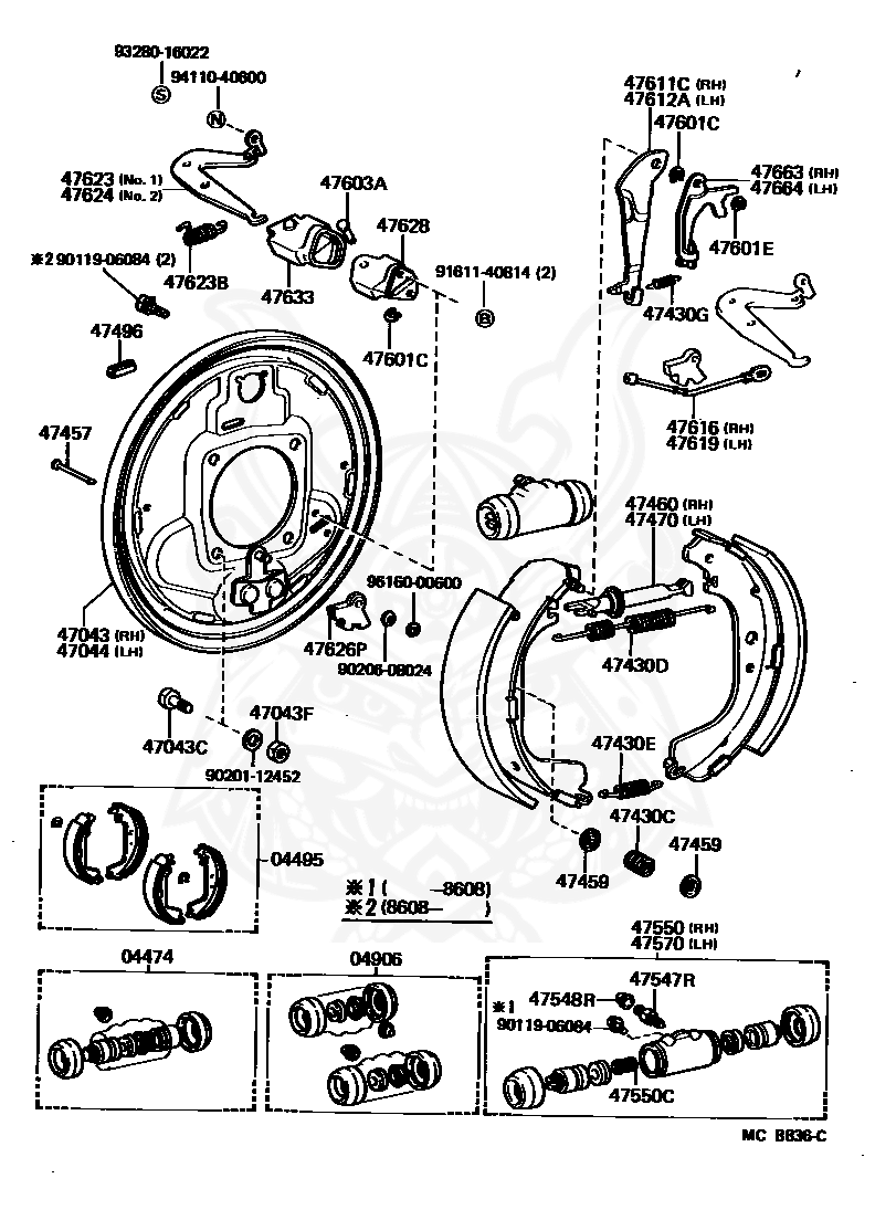 Toyota - Adjuster Assy, Shoe, Rh (for Rear Brake)