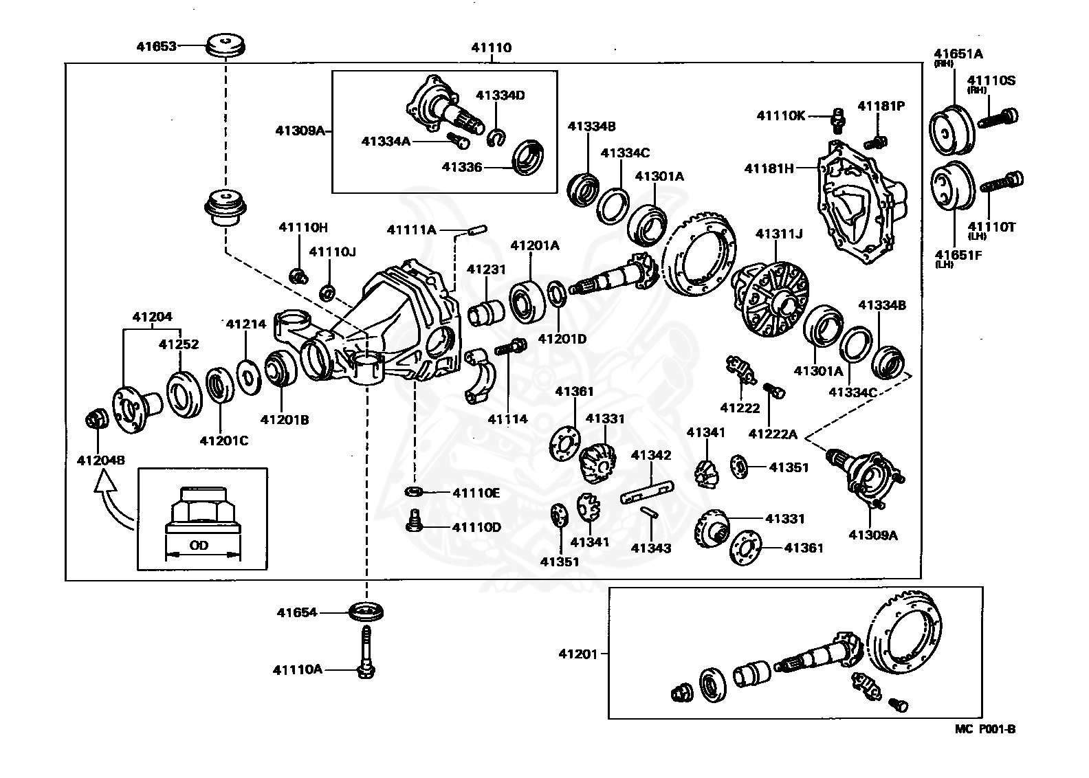 Toyota - Gear, Differential Ring