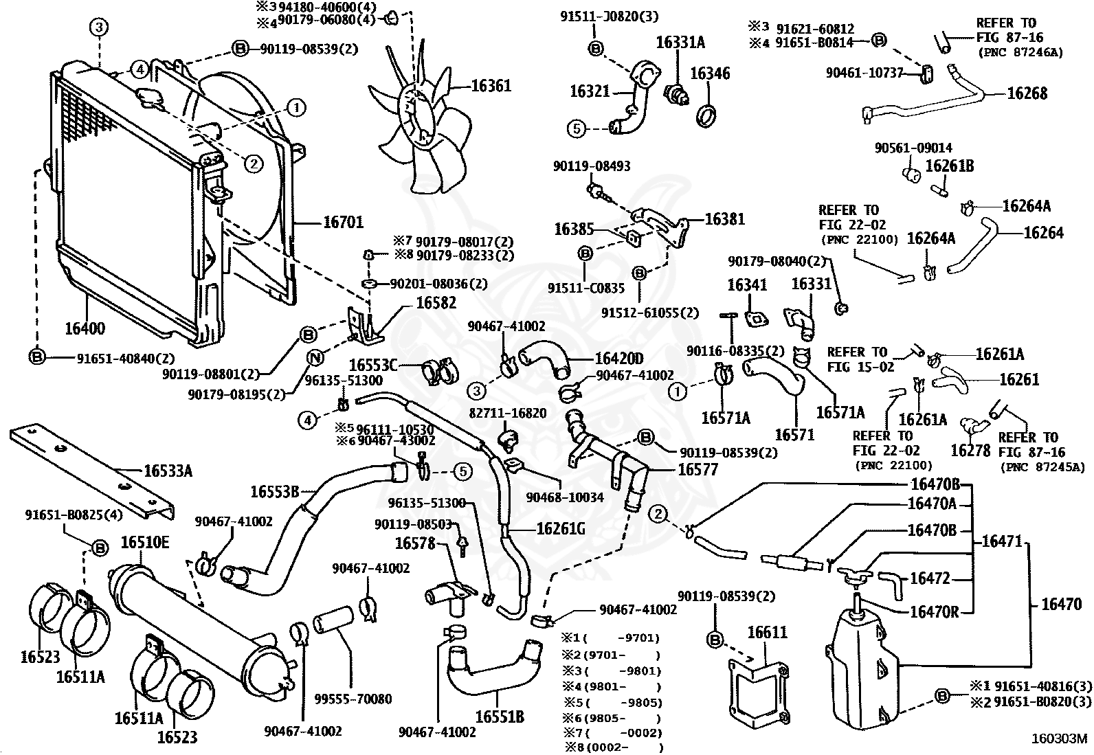 16571-17020 - Toyota - Hose, Radiator, Inlet - Nengun