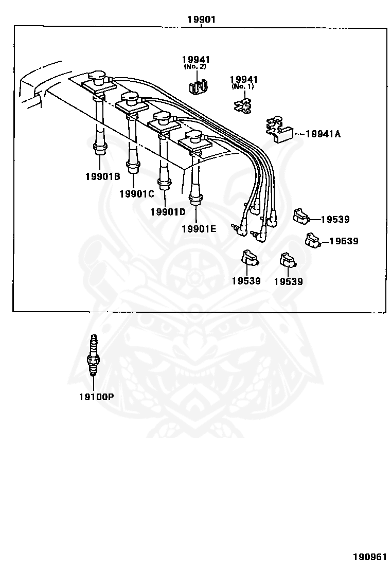 90919-22327 jeu de fils de bougie de câble d'allumage pour voiture