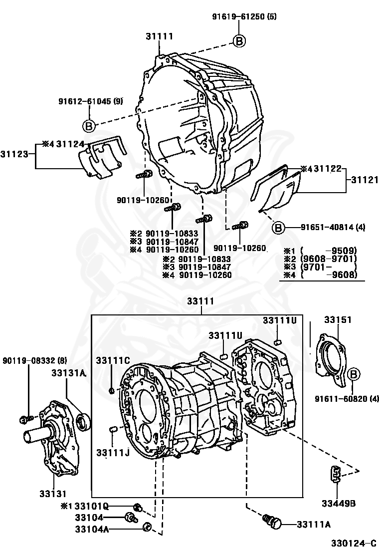 Toyota - Pin, Straight (for Manual Transmission Case)