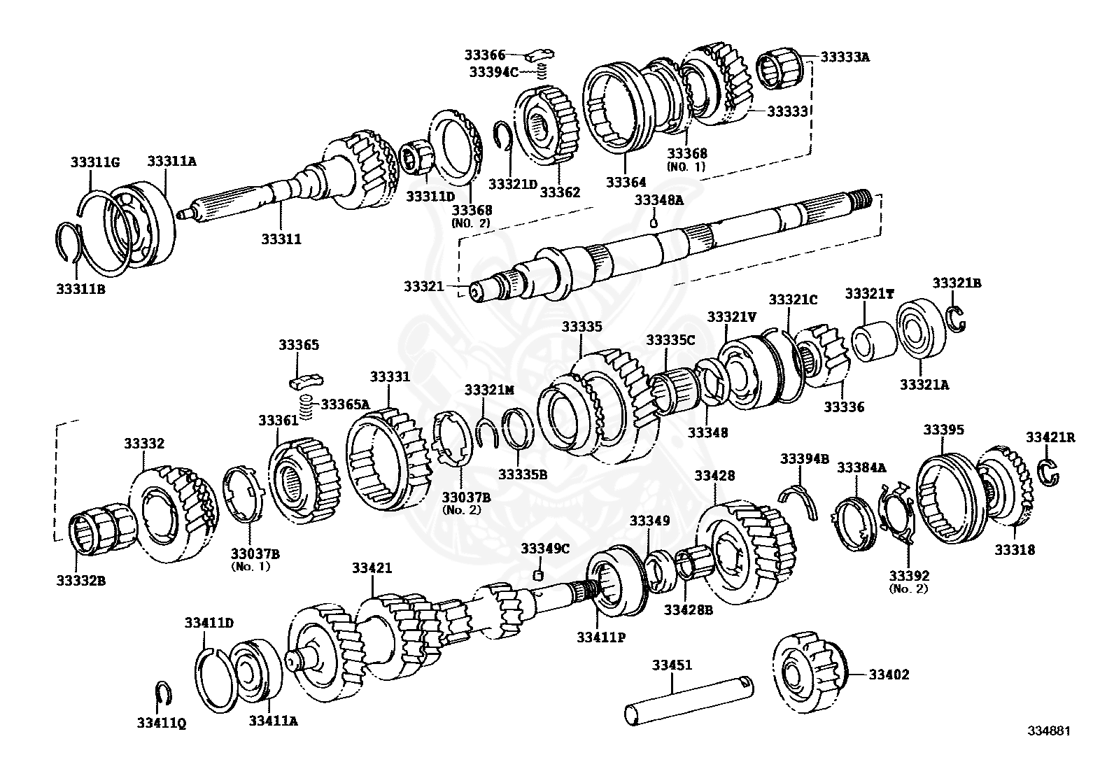 33395-60050 - Toyota - Sleeve, Transmission Hub, No.3 - Nengun 