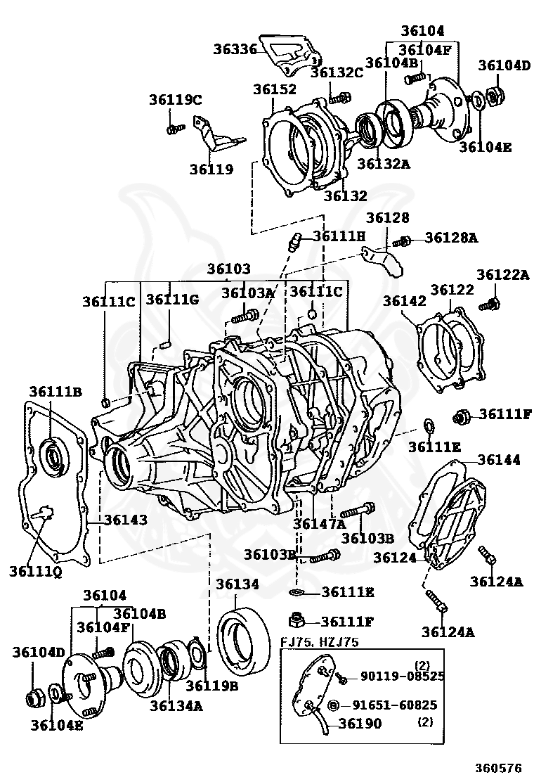 90316-48003 - Toyota - Seal, Oil (for Transfer Case