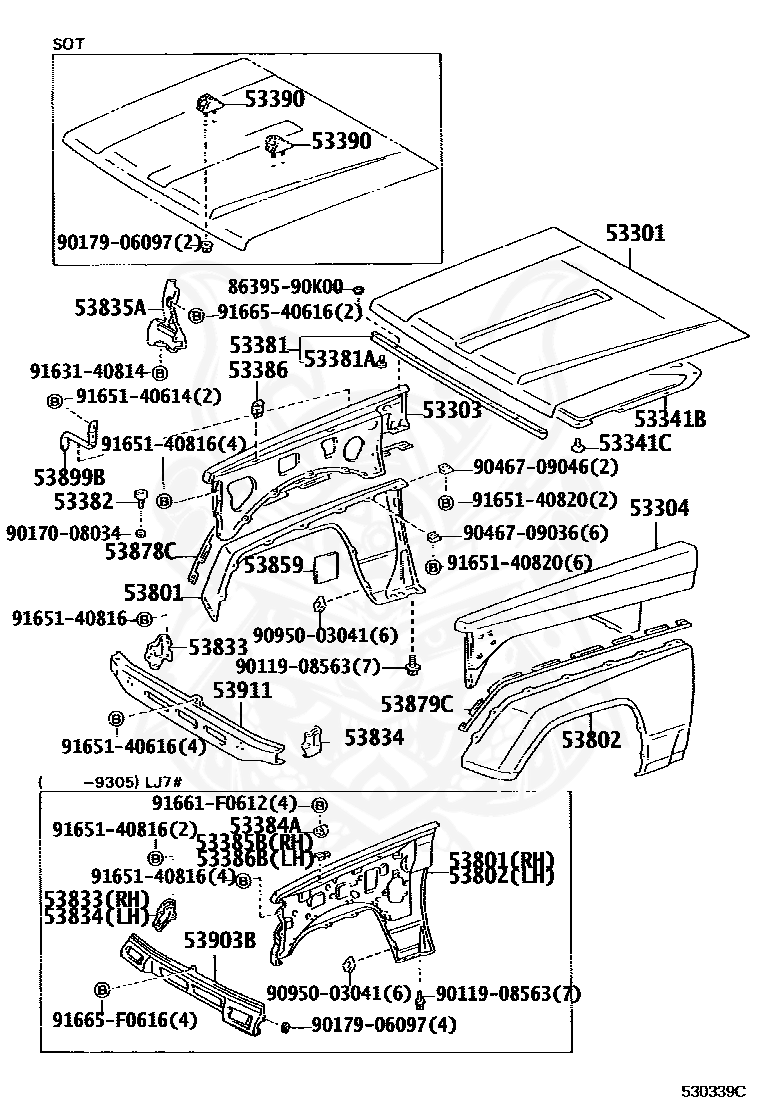 53802-90K04 - Toyota - Fender Sub-assy, Front Lh - Nengun Performance