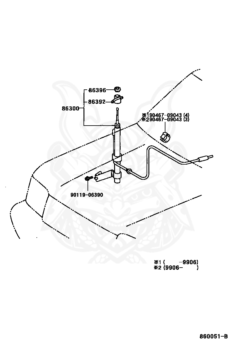 Toyota - Nut, Antenna