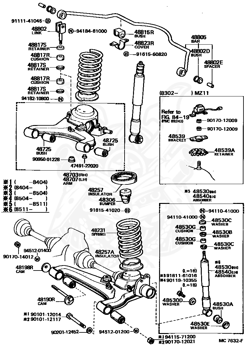 47491-22020 - Toyota - Plug, Shoe Adjusting Hole (for Parking 