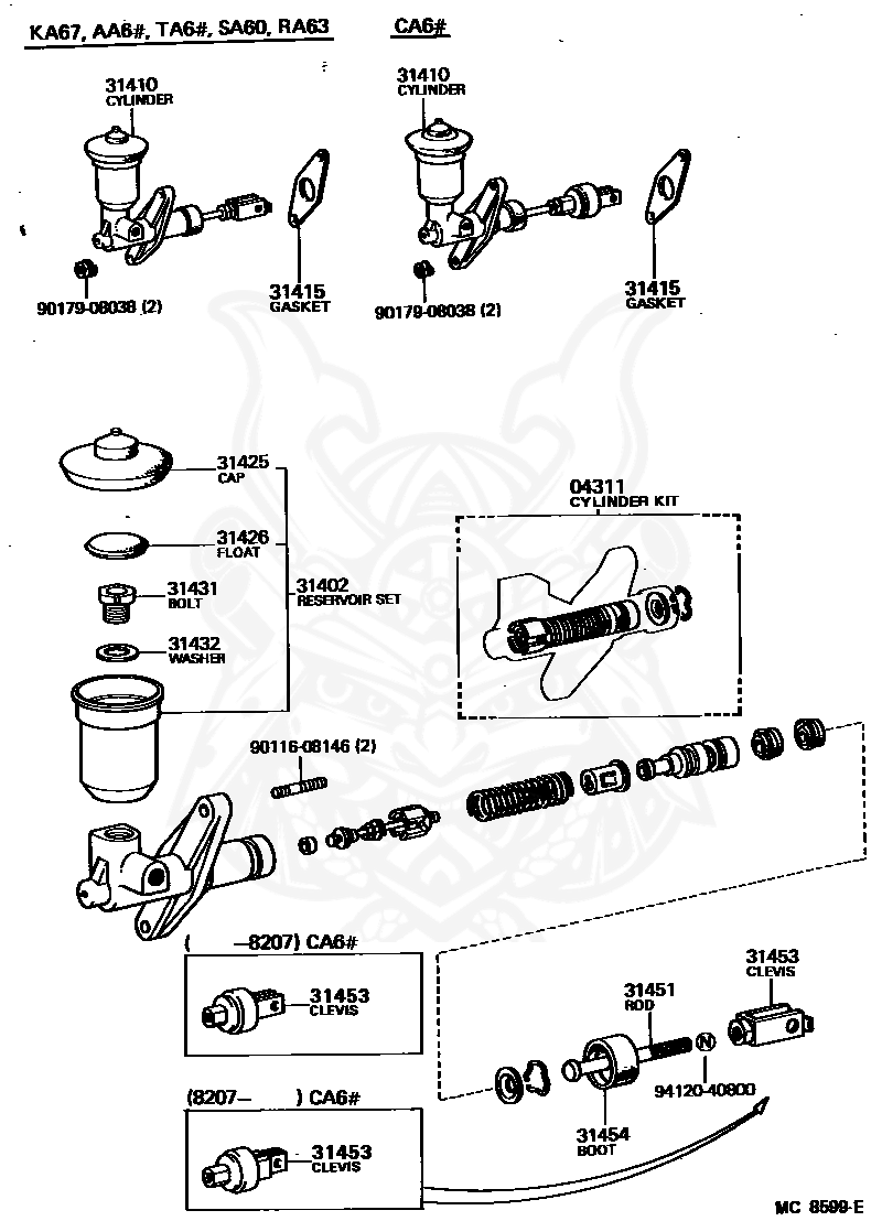 Toyota - Reservoir Sub-assy, Clutch Master Cylinder