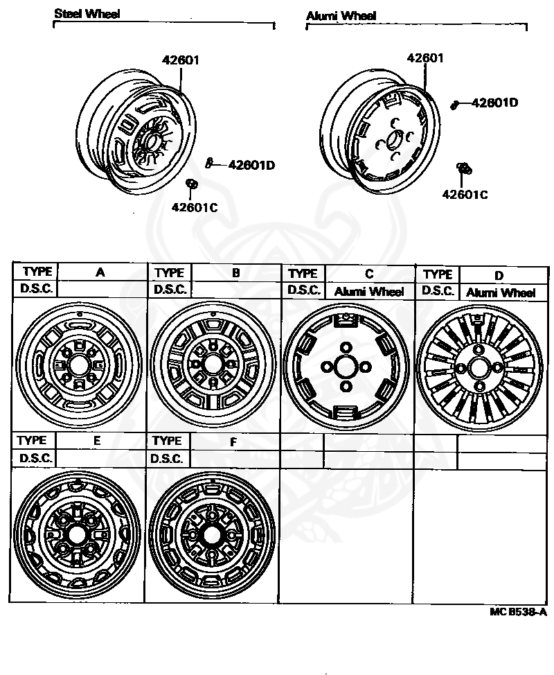 Toyota - Nut, Hub (for Axle)
