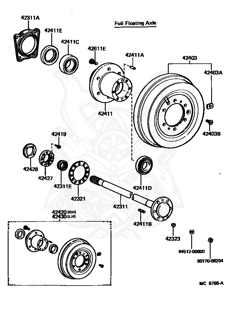 Toyota - Bearing (for Front Axle Hub Inner Lh)