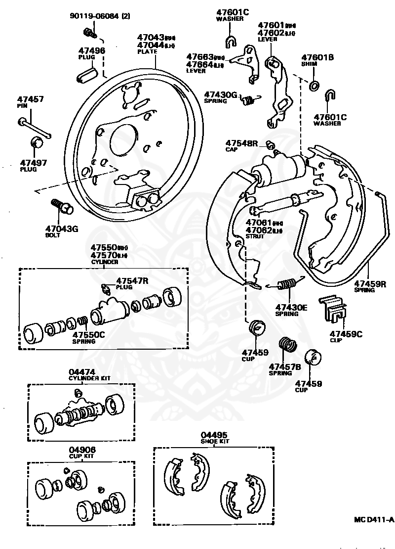 Toyota - Plug, Hole (for Rear Brake)