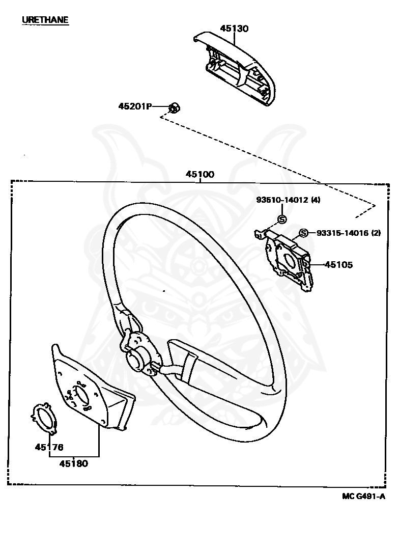 Toyota - Nut, Steering Wheel Set