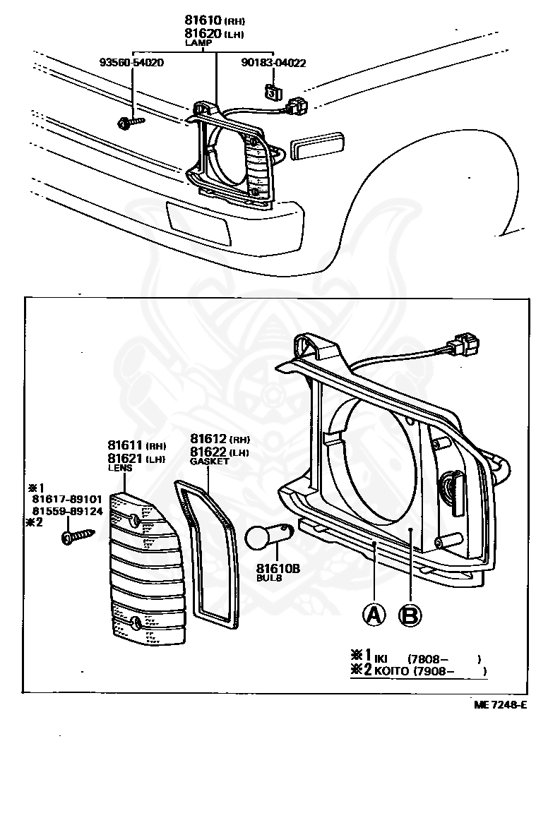 Toyota - Lens, Parking & Clearance Lamp, Rh
