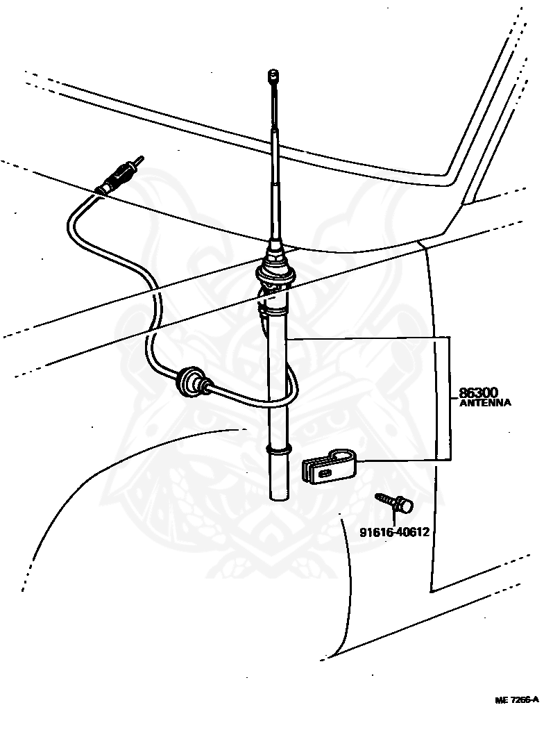 Toyota - Antenna Assy, W / Holder