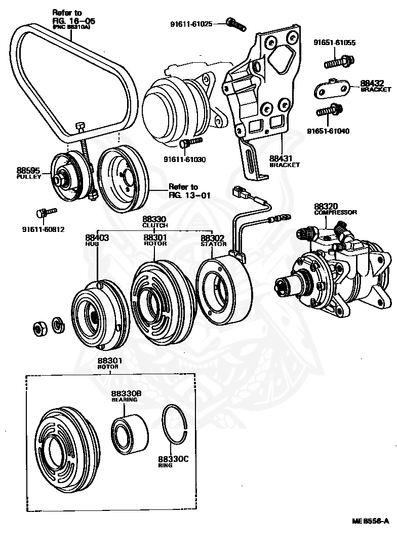 Toyota - Magnetic Clutch Stator Assembly