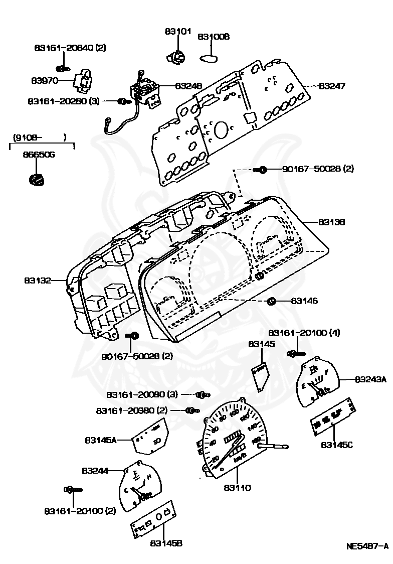 Toyota - Socket Sub-assy, Combination Meter Bulb